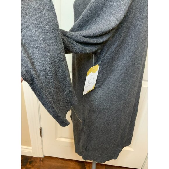 Michael Kors Gray Turtleneck Sweater Dress W/ Zip Pockets, Size XL - Picture 5 of 8